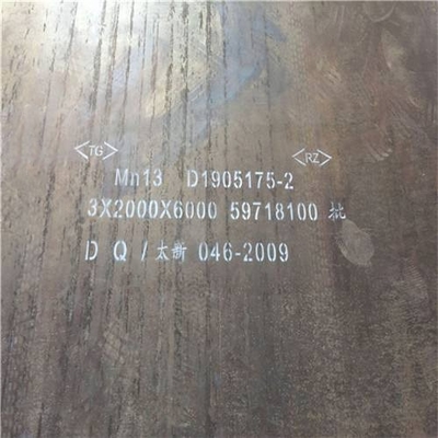Tôle d'acier laminée à chaud Mn13 haute feuille de manganèse résistante à l'usure