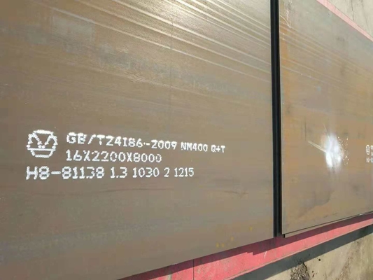 Plaque d'acier de haute qualité NM500 AR400 en acier résistant à l'usure AR500 pour l'ingénieur des mines